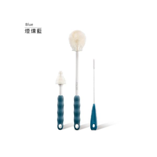 酷咕鴨KUKU PLUS全角度矽膠奶瓶刷組｜奶瓶刷 奶嘴刷 吸管刷 伯爵奶/煙燻藍 酷咕鴨奶瓶刷,KUKU奶瓶刷,矽膠奶瓶刷,奶瓶刷組,奶嘴刷,吸管刷,360度奶瓶刷,伯爵奶,煙燻藍