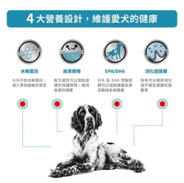 皇家 DR21 犬低過敏處方乾糧｜Hypoallergenic 水解蛋白配方 7KG 犬低過敏飼料、犬水解蛋白飼料、Royal Canin DR21、Hypoallergenic 犬糧、犬食物過敏、獸醫處方犬飼料