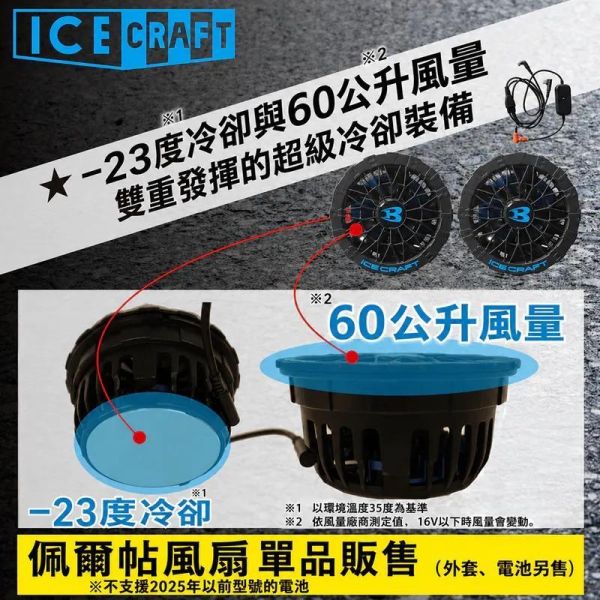 公司貨 文菖五金 巴特雷 30V 製冷風扇組 IC10-1 空調服配件 風扇衣配件 冰晶風 BURTLE巴特雷 