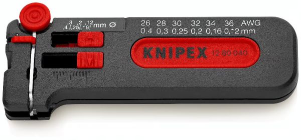 鹿港 文菖五金 KNIPEX 12 80 040 SB 迷你剝線鉗 精密電子細線用0.12 to 0.4 mm 