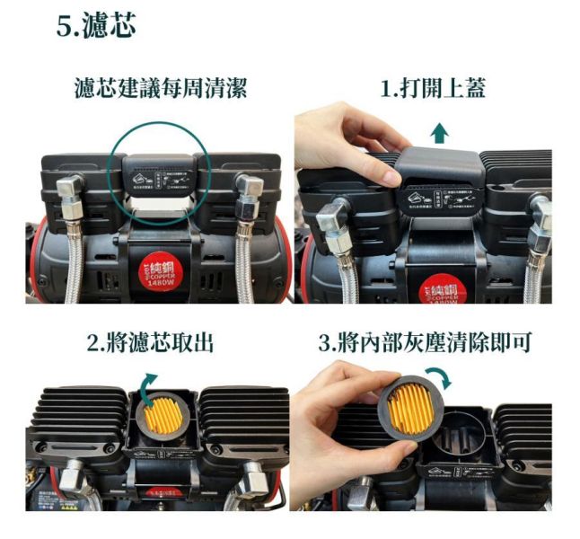 MENIC 美尼克 1480W 超輕量 鋁製桶身 無油式空壓機 40L 