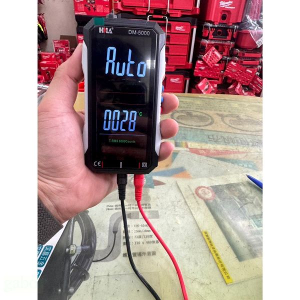 鹿洋五金 HILA DM-5000 智慧型全螢幕數字電錶 三用電表 易經電表 水電 溫度計 