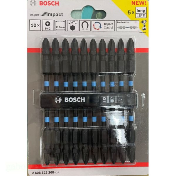 含稅 附發票 鹿洋五金 BOSCH 高扭力PH2起子頭組110mm 單支 BOSCH十字頭 