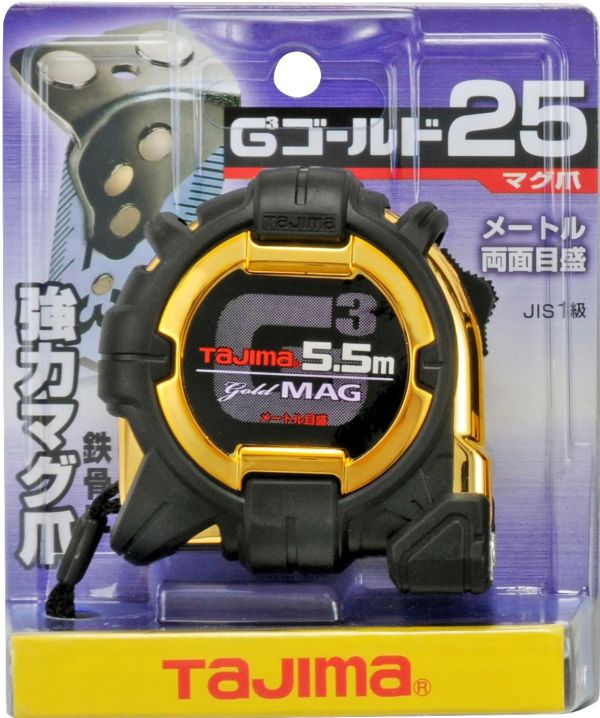 田島 TAJIMA 日本 G3系列 安全扣環捲尺 5.5x25mm 公分魯班 SFG3GLM25-55BL/55R-TW 