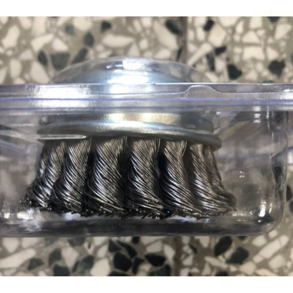 含稅 附發票 鹿洋五金 台灣製造 黑熊牌 3吋 不鏽鋼扭股鋼絲輪 M10X1.5 砂輪機用 