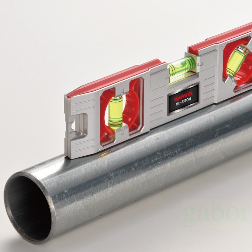 含稅 鹿洋五金  MARVEL 鋁水平尺 ML-200M 附磁鐵 背面磁水平 垂直 45度 輕量 多角度 電工 