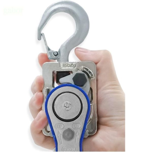 文菖五金 100KG-150KG 鋁合金超輕巧型 手搖吊車 手搖絞盤 手拉吊車 