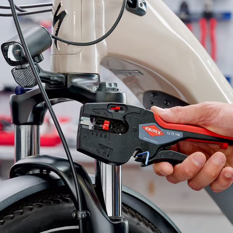 KNIPEX 德國製 NexStrip 3合1 電工多功能剝線壓線鉗 12-72-190｜剪線/剝線/壓著 一把搞定｜ 