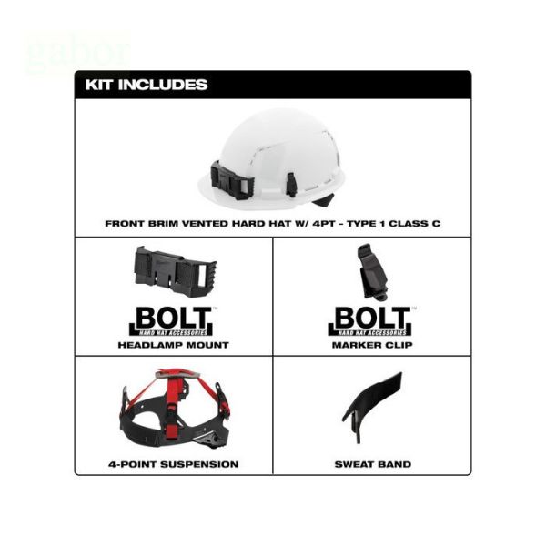 新款 白logo 美沃奇 米沃奇 6點懸掛式工程帽安全帽 工地帽 48-73-1200 