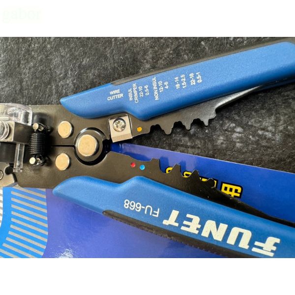 鹿洋五金 FUNET 剝線鉗 FU-668 0.2-6mm 白扁線適用 PP TPR手柄 剝皮鉗 