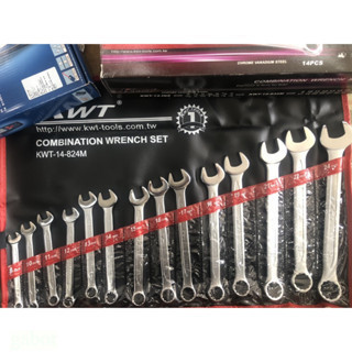 含稅附發票 鹿洋五金 KWT 梅開板手組 六角板手 梅花開口板手組 8mm~32mm 英吋規格 台灣製 
