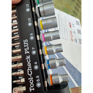 鹿洋五金 德國 Wera 1/4"迷你棘輪扳手+起子柄+彩色套筒+起子頭-39件超值組 TOOL-CHECK PLUS 