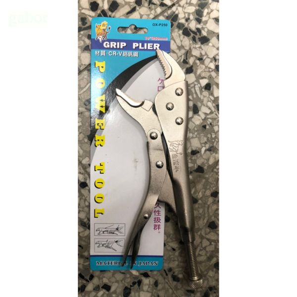 含稅 附發票 鹿洋五金 台灣牛 OX-P250 10吋萬能鉗  10吋固定鉗 電焊夾鉗 彎嘴固定鉗 固定夾鉗 10WR 