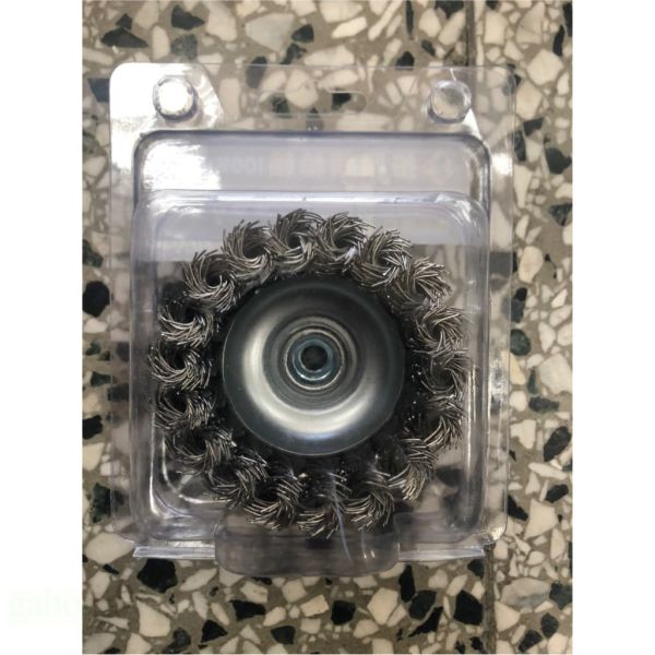 含稅 附發票 鹿洋五金 台灣製造 黑熊牌 3吋 不鏽鋼扭股鋼絲輪 M10X1.5 砂輪機用 