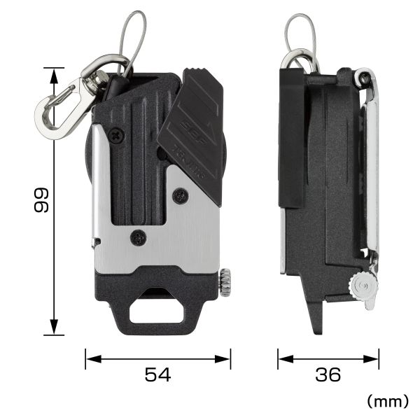 TAJIMA 田島 插扣式安全扣 工具用金屬安全扣 附繩索(橫式) SF-MHLDC10W 
