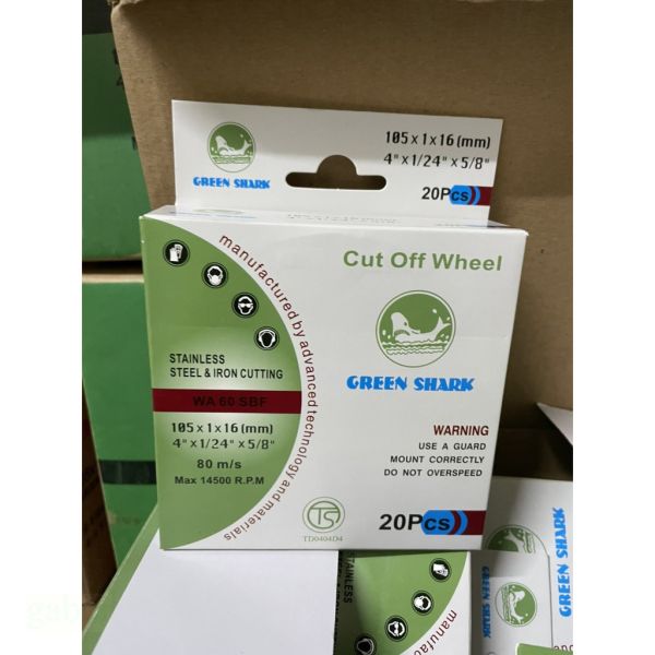 含稅 附發票 鹿洋五金 鯊魚牌 SHARK 4吋 x1mm 網狀 白鐵用 砂輪片/ 切斷片/超耐(一盒20片) 