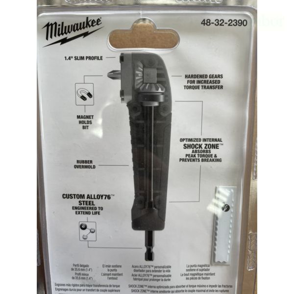 含稅 附發票 鹿洋五金milwaukee 美沃奇 直角起子轉接頭 48-32-2390 六角接桿角度轉換器 適用狹小空間 