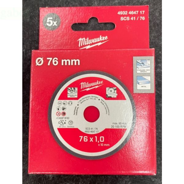 含稅 附發票 鹿洋五金 現貨 Milwaukee美沃奇 M12 FCOT 3"砂輪片 4932464717 M12FCO 
