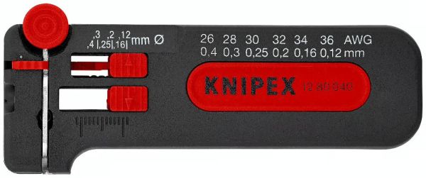 鹿港 文菖五金 KNIPEX 12 80 040 SB 迷你剝線鉗 精密電子細線用0.12 to 0.4 mm 
