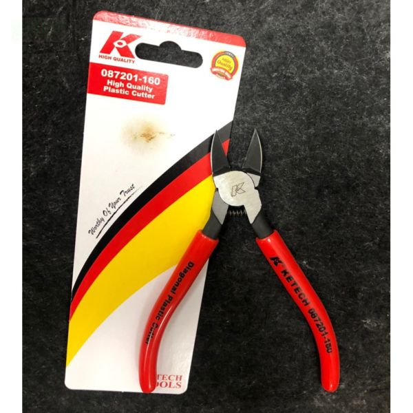 含稅 附發票 鹿洋五金 台灣K牌 強力型塑膠水口鉗160mm No.087201160 強力塑膠斜口鉗 台灣製造 