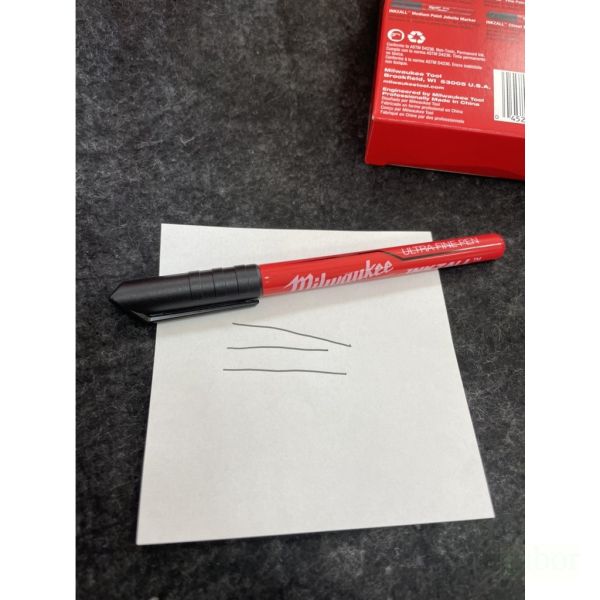 文菖五金 Milwaukee美沃奇 細字工程筆 48-22-3160 單支/盒 無毒油墨 抗油 抗潮濕 抗灰塵 