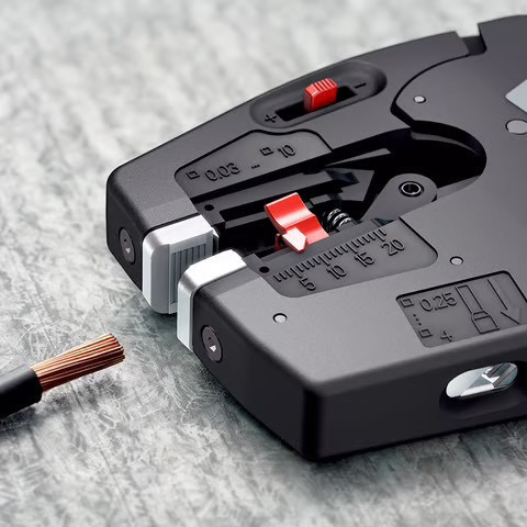 KNIPEX 德國製 NexStrip 3合1 電工多功能剝線壓線鉗 12-72-190｜剪線/剝線/壓著 一把搞定｜ 