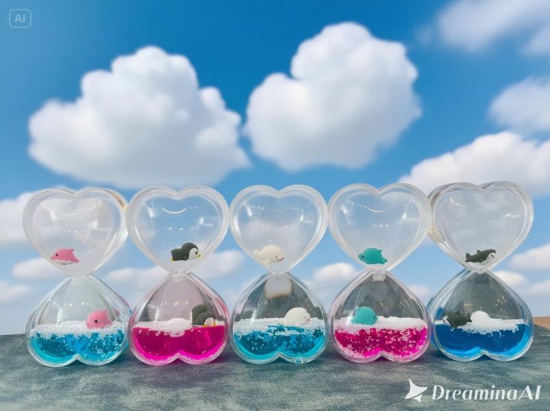 White Bay 海洋愛心沙漏 