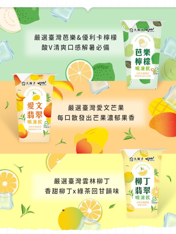 《大苑子 x 吃果籽》聯名款手搖吸凍飲禮盒 220g x 6入 