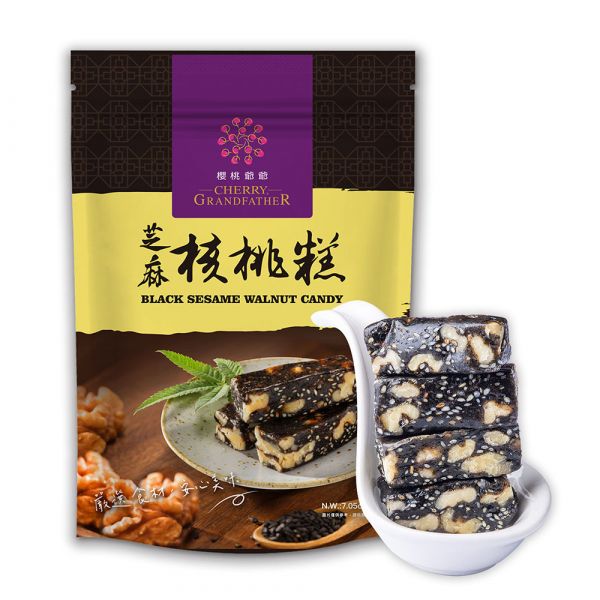 芝麻核桃糕-400g 櫻桃爺爺,核桃糕,手工,伴手禮,芝麻,芝麻核桃糕