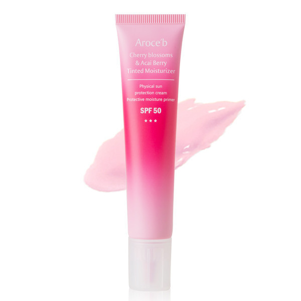 【SPF50】Cherry blossoms & Acai Berry Tinted Moisturizer 30ml 防曬乳,物理性防曬,SPF50,清爽防曬,不曬黑防曬,防曬係數,敏感肌防曬,UVA,UVB