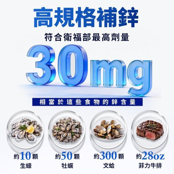 UNIQMAN 螯合鋅錠 (60粒/瓶)【提升精質｜多入更優惠】 鋅,螯合鋅,UNIQMAN,補鋅,精力旺盛,頂上健康,30mg鋅,95%吸收,甘胺酸鋅,鋅攝取不足