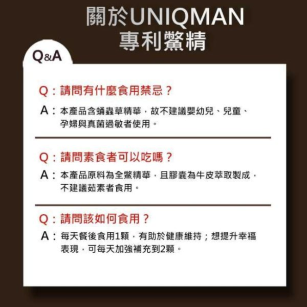 UNIQMAN 專利鱉精 膠囊 (60粒/盒)【堅持不懈｜多入更優惠】 鱉精,補腎,蛹蟲草,漢方保健