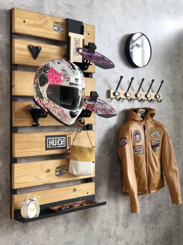 Motorbike helmet rack sale