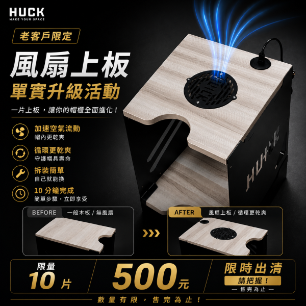 優惠-風扇板(風扇帽櫃 絕版花色) HUCK,浩克手工傢俬,風扇帽櫃,USB風扇帽架,USB風扇上板,帽櫃升級
,舊帽櫃升級,安全帽收納,安全帽帽櫃,帽架,帽櫃配件,DIY安裝,風循環,展示品出清,舊花色板材