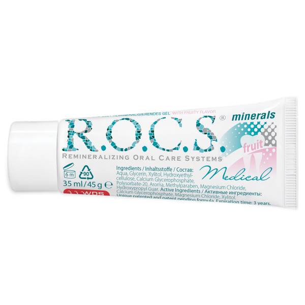 R.O.C.S. 再礦化修護琺瑯質凝膠晚安面膜 甜蜜水果 35ml/45g ROCS,不含氟,水果,預防蛀牙,晚安面膜,木糖醇,凝膠,強化琺瑯質,蛀牙,鈣,