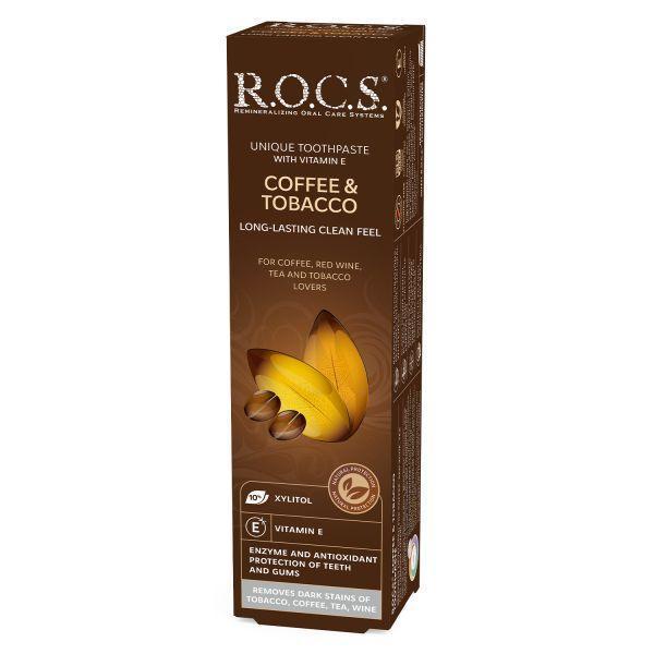 (優惠組)R.O.C.S. 高品質天然精油牙膏菸茶垢去除 60ml/74g 菸茶垢去除,黃牙,抽菸,喝茶,紅酒,茶垢,咖啡,木糖醇