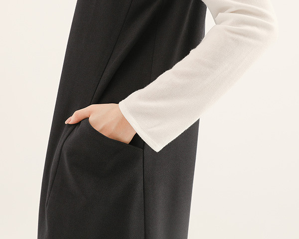 Dayrest_余暇剪接背心洋裝_藏青 