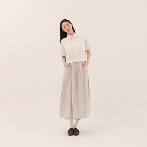 Erya_爾雅條帶襯衫_白 