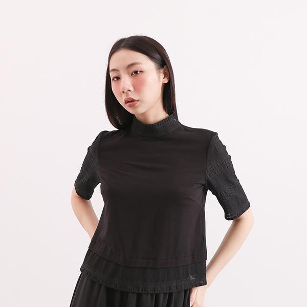 Hover_盤旋透視上衣_黑 
