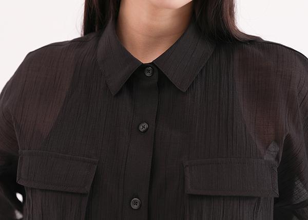 Langlang_琅琅大口袋襯衫_黑 