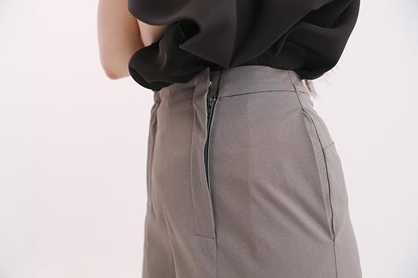 Extend_延伸開衩寬褲_灰 