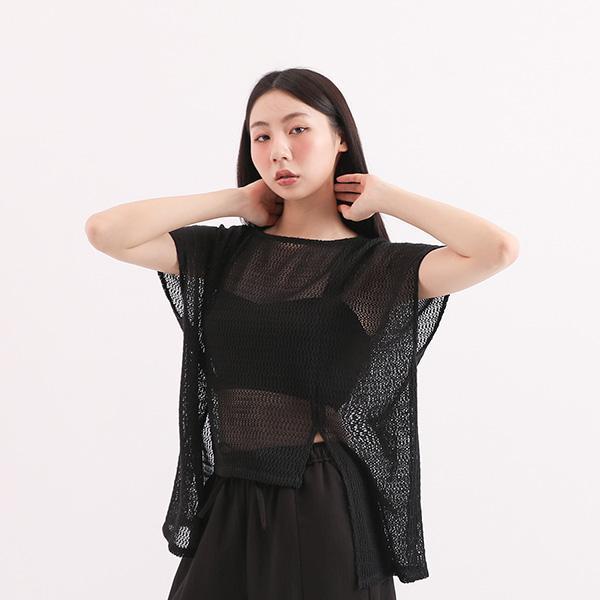 Immersive_沈浸前短後長上衣_黑 