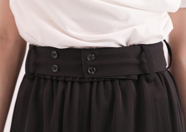 Wuyin_無垠百褶寬褲_黑 