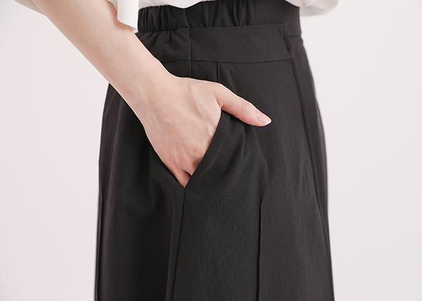 Backwards_回眸雙層長裙_黑 