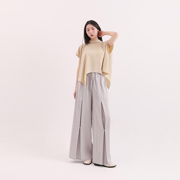 Chunmian_春眠立領變化上衣_芥末黃 