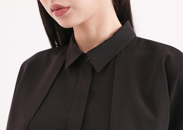 Trigonometric_三角函數小露背襯衫_黑 