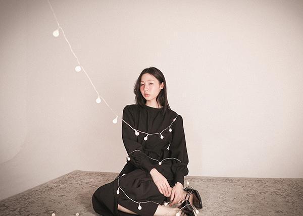 Cling_依戀皺摺洋裝_黑 