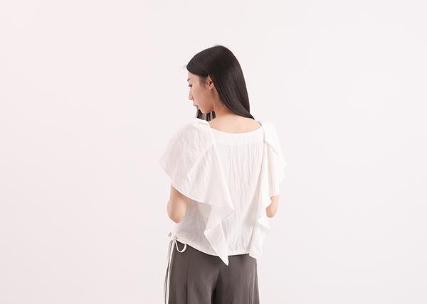 Xinpan_新畔荷葉上衣_白 