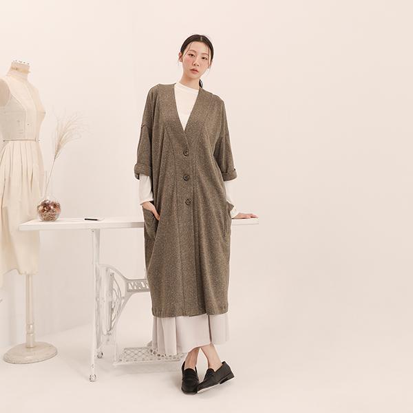 Flora_緋花大口袋罩衫_綠 