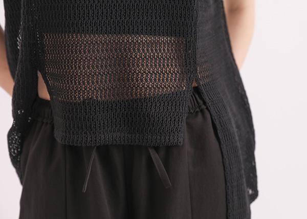 Immersive_沈浸前短後長上衣_黑 